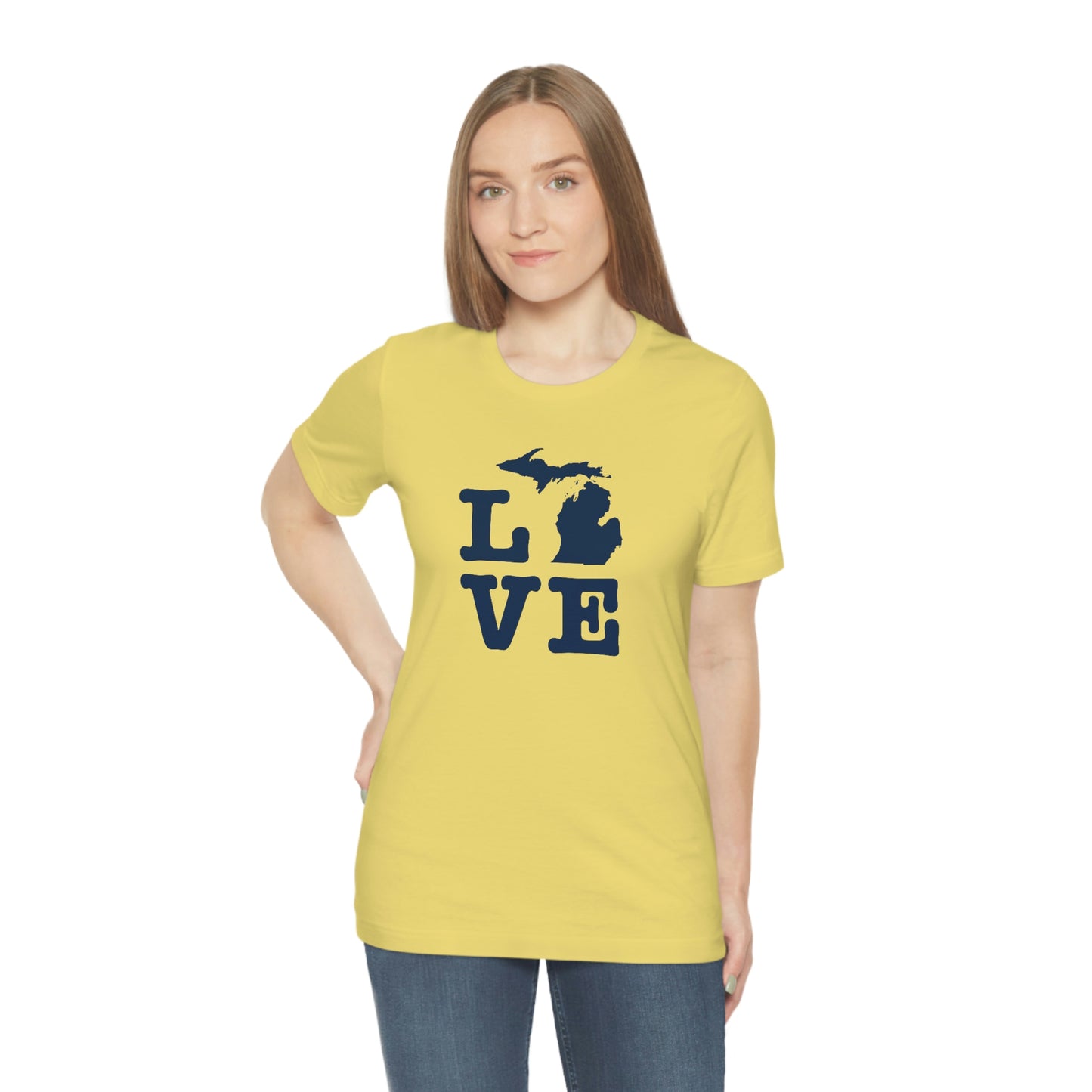 Michigan 'Love' T-Shirt (Typewriter Font) | Unisex Standard Fit