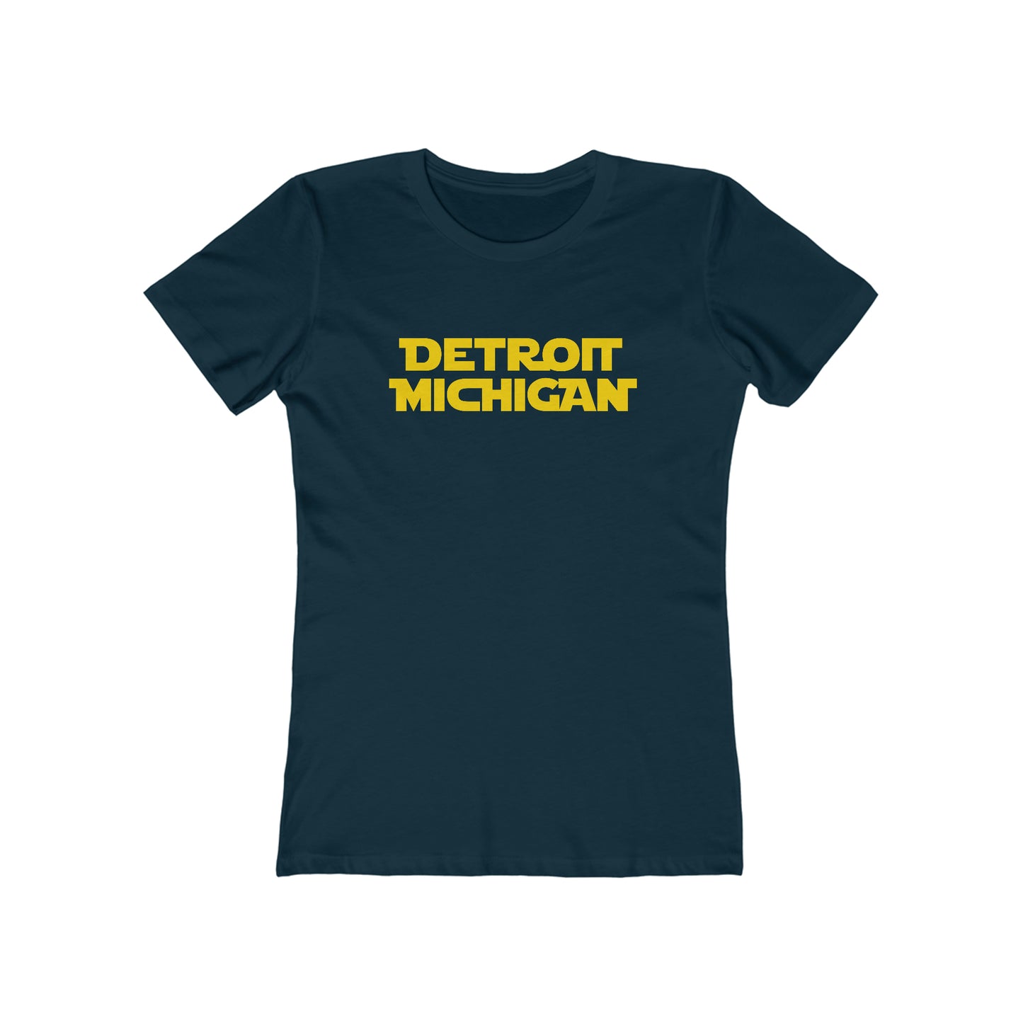 'Detroit Michigan'T-Shirt (1970s Epic Sci-Fi Parody) | Women's Boyfriend Cut