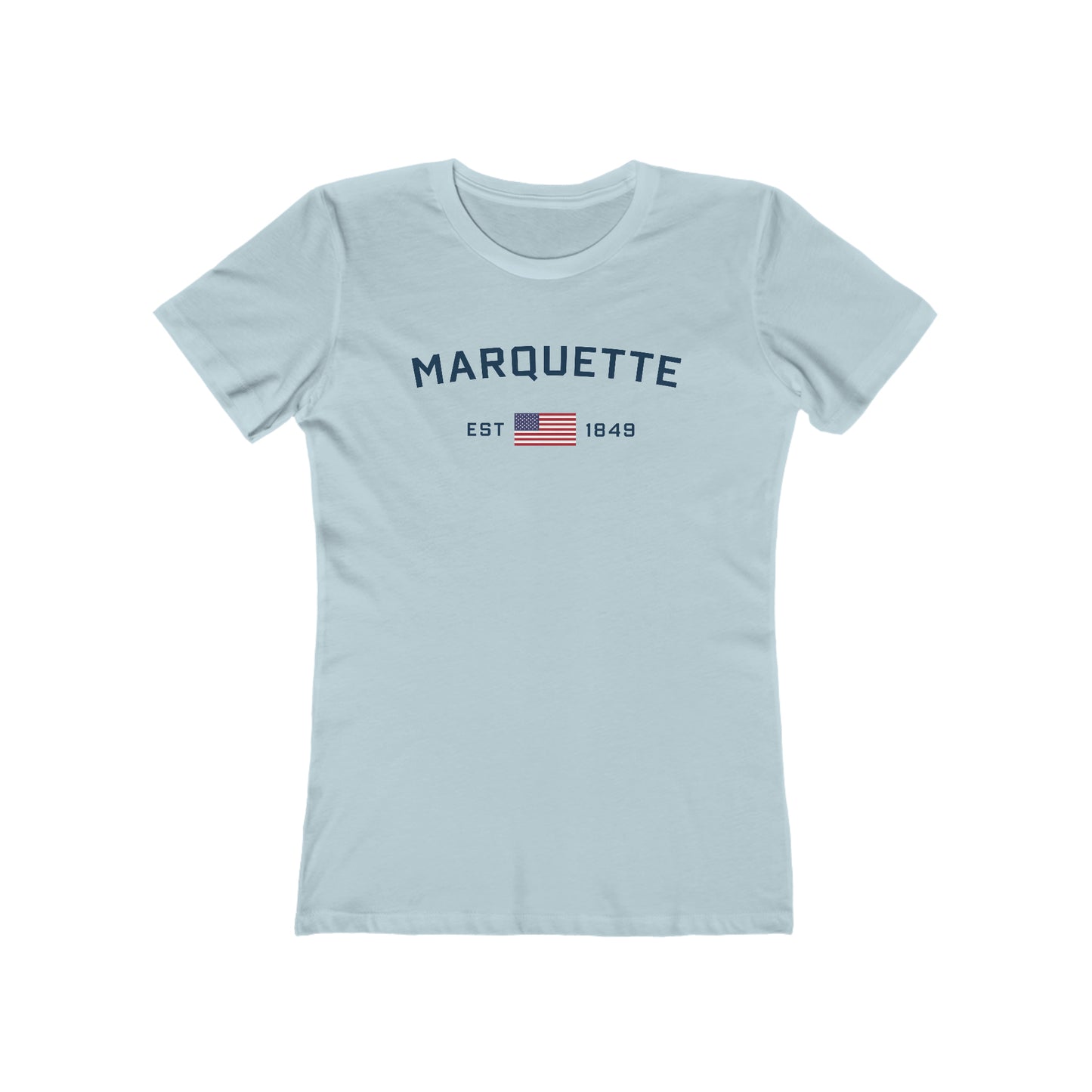 'Marquette EST 1849' (w/USA Flag Outline) | Women's Boyfriend Cut