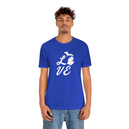 Michigan 'Love' T-Shirt (Retro Script Font) | Unisex Standard Fit