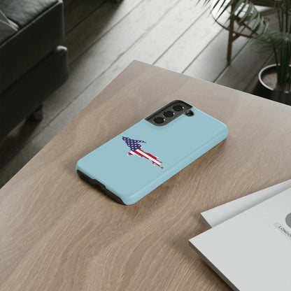 Michigan Upper Peninsula Tough Phone Case ('58 Caddie Blue w/ UP USA Flag Outline) | Samsung & Pixel Android