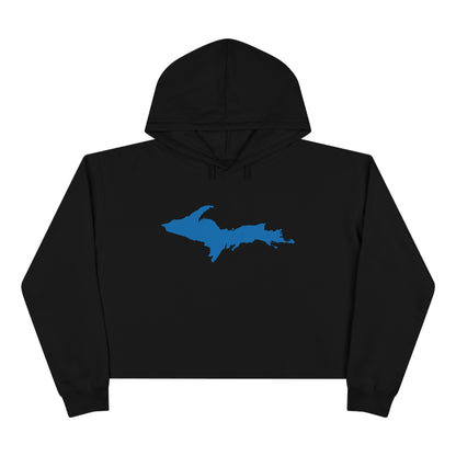 Michigan Upper Peninsula Cropped Hoodie (w/ Azure UP Outline)