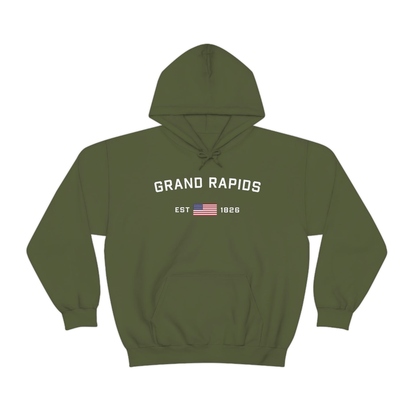 'Grand Rapids EST 1826' (w/USA Flag Outline) | Unisex Standard