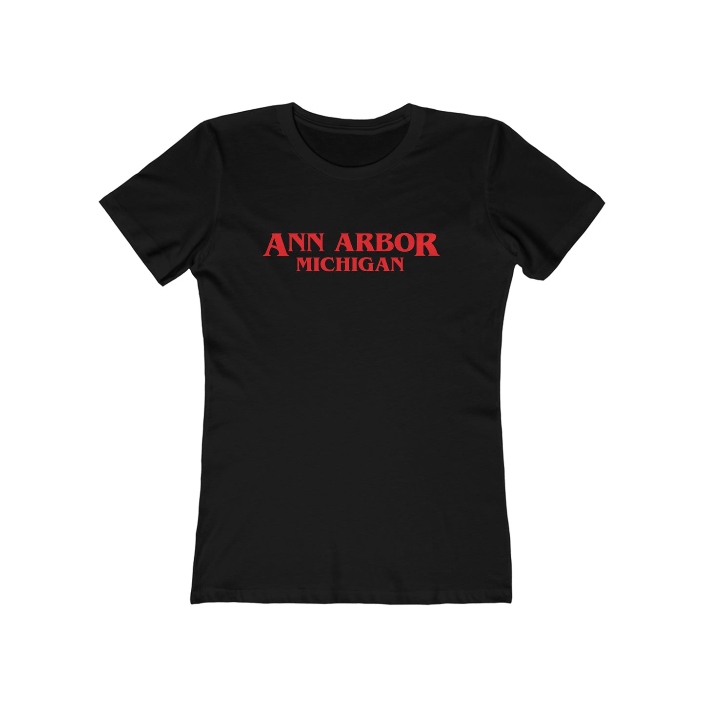 'Ann Arbor Michigan' T-Shirt (1980's Drama Parody) | Women's Boyfriend Cut