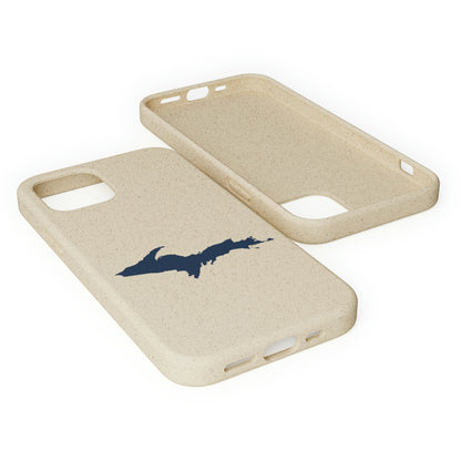 Michigan Upper Peninsula Biodegradable Phone Cases (w/ Navy UP Outline) | Apple iPhone