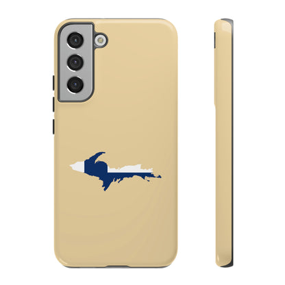 Michigan Upper Peninsula Tough Phone Case (Maple Color w/ UP Finland Flag Outline) | Samsung & Pixel Android