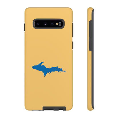 Michigan Upper Peninsula Tough Phone Case (Citrine w/ Azure UP Outline) | Samsung & Pixel Android