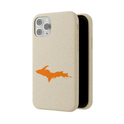 Michigan Upper Peninsula Biodegradable Phone Cases (w/ Orange UP Outline) | Apple iPhone