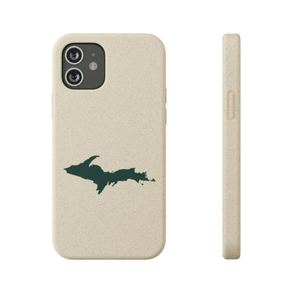 Michigan Upper Peninsula Biodegradable Phone Cases (w/ Green UP Outline) | Apple iPhone