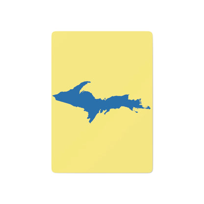 Michigan Upper Peninsula Poker Cards (Yellow Cherry Color w/ Azure UP Outline)