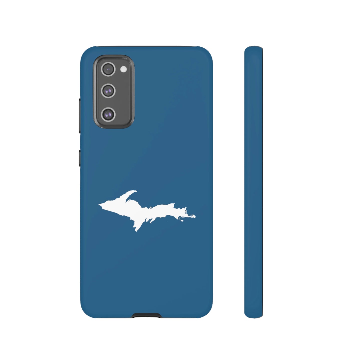 Michigan Upper Peninsula Tough Phone Case (Blueberry w/ UP Outline) | Samsung & Pixel Android