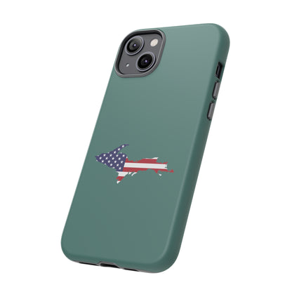 Michigan Upper Peninsula Tough Phone Case (Copper Green w/ UP USA Outline) | Apple iPhone