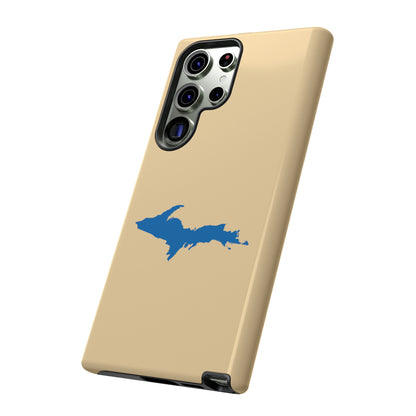 Michigan Upper Peninsula Tough Phone Case (Maple Color w/ Azure UP Outline) | Samsung & Pixel Android