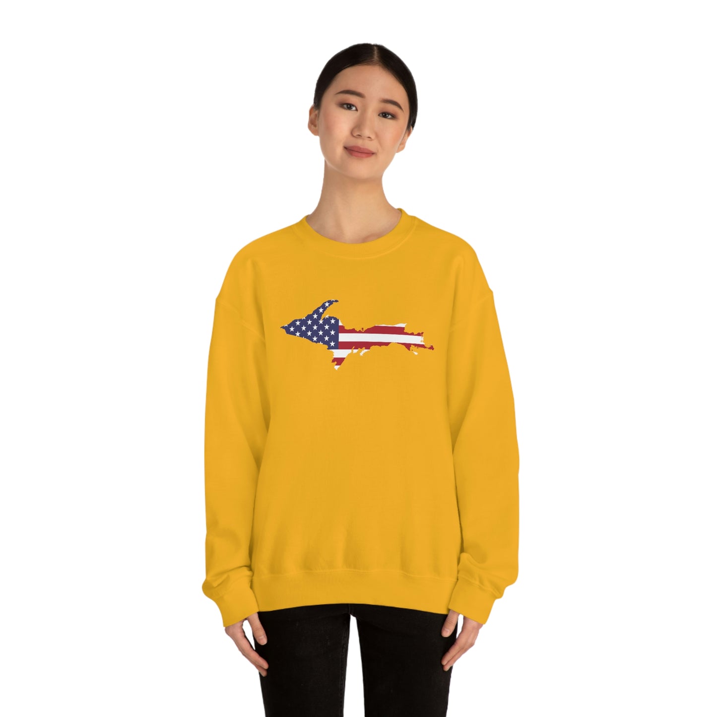 Michigan Upper Peninsula Sweatshirt (w/ UP USA Flag Outline) | Unisex Standard