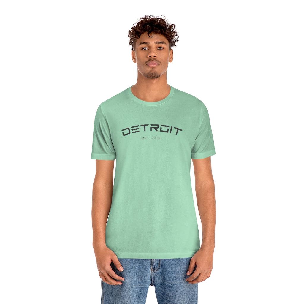 'Detroit Est. 1701' Electric Font T-Shirt | Unisex Standard Fit - Circumspice Michigan