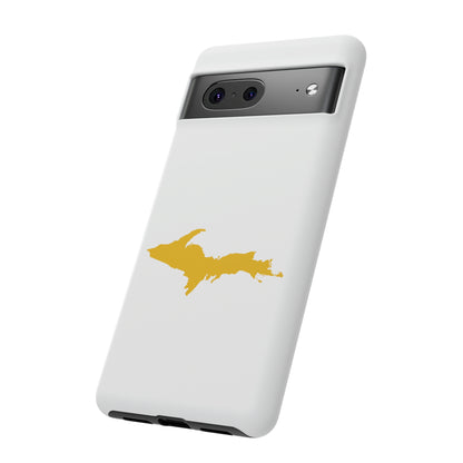 Michigan Upper Peninsula Tough Phone Case (w/ Gold UP Outline) | Samsung & Pixel Android