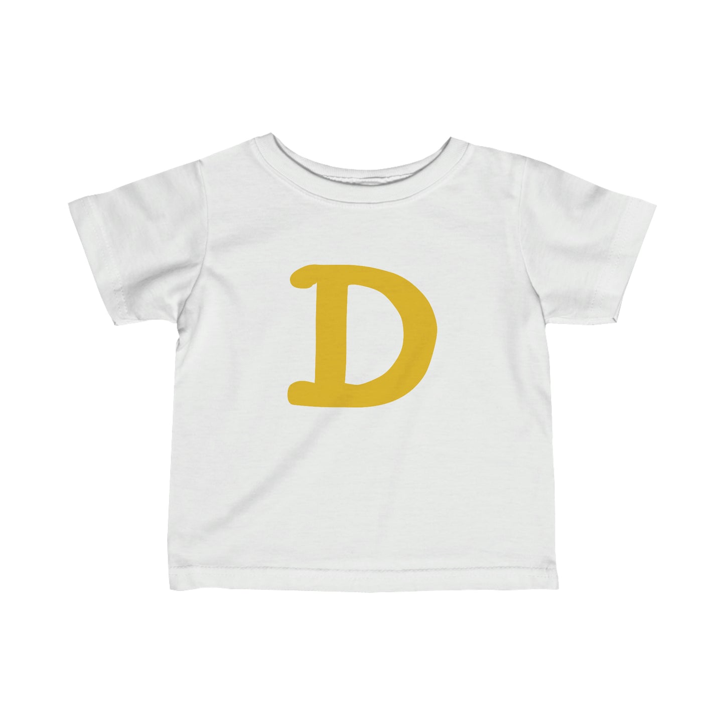 Detroit 'Old French D' T-Shirt (Gold Full Body Outline) |  Infant Short Sleeve