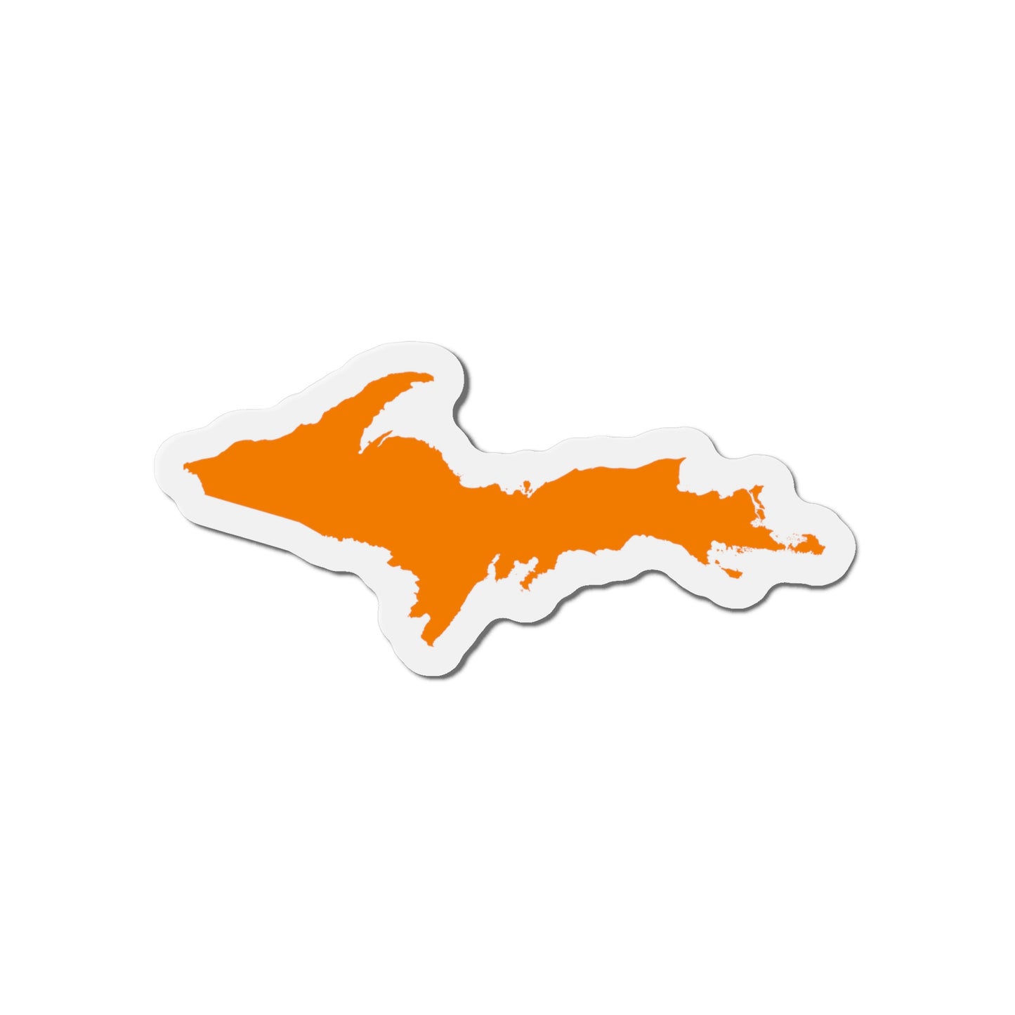 Michigan Upper Peninsula Kiss Cut Magnet (w/ Orange UP Outline)