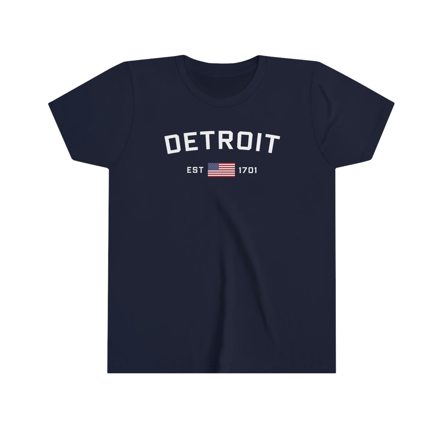 'Detroit Michigan' T-Shirt (w/Old French D) | Youth Short Sleeve