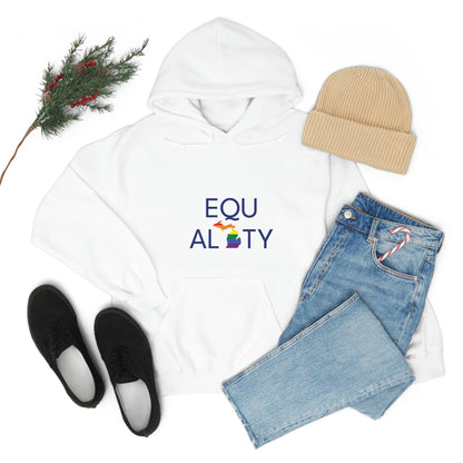 Michigan 'Equality' Hoodie (w/ LGBTQ Pride Colors) | Unisex Standard