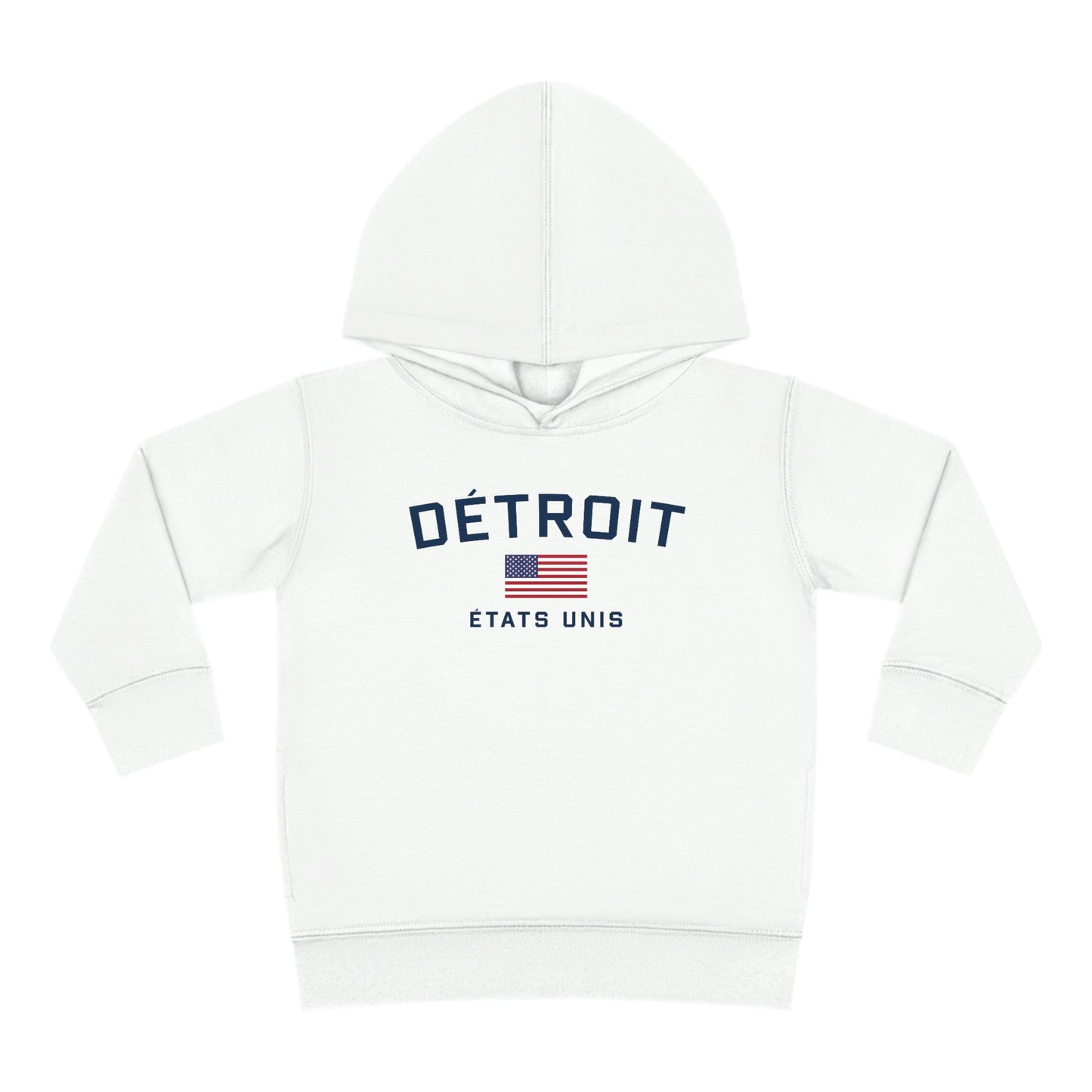 'Détroit États Unis' Hoodie (w/USA Flag Outline) | Unisex Toddler