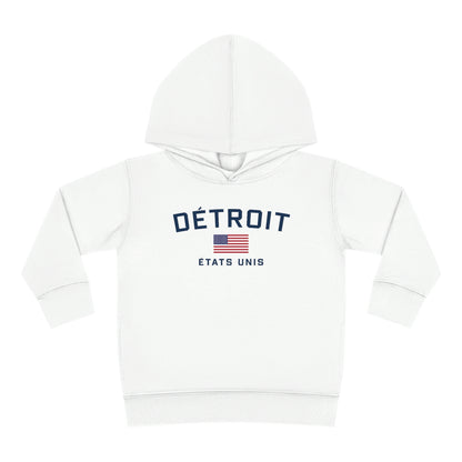 'Détroit États Unis' Hoodie (w/USA Flag Outline) | Unisex Toddler