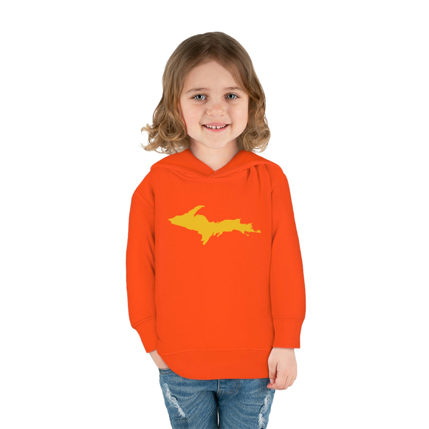 Michigan Upper Peninsula Hoodie (w/ Gold UP Outline) | Unisex Toddler