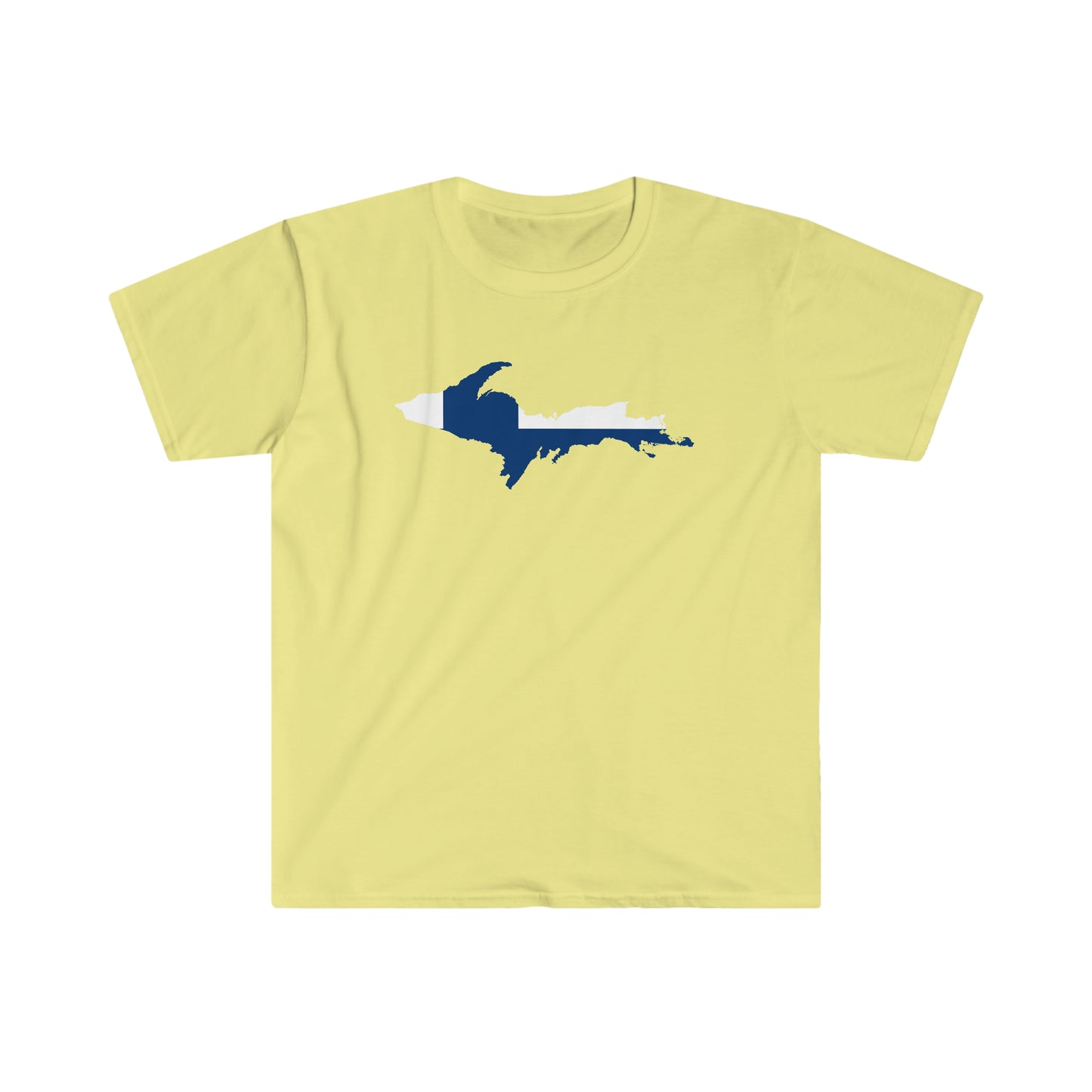 Michigan Upper Peninsula T-Shirt (w/ UP Finland Flag Outline) | Unisex Budget