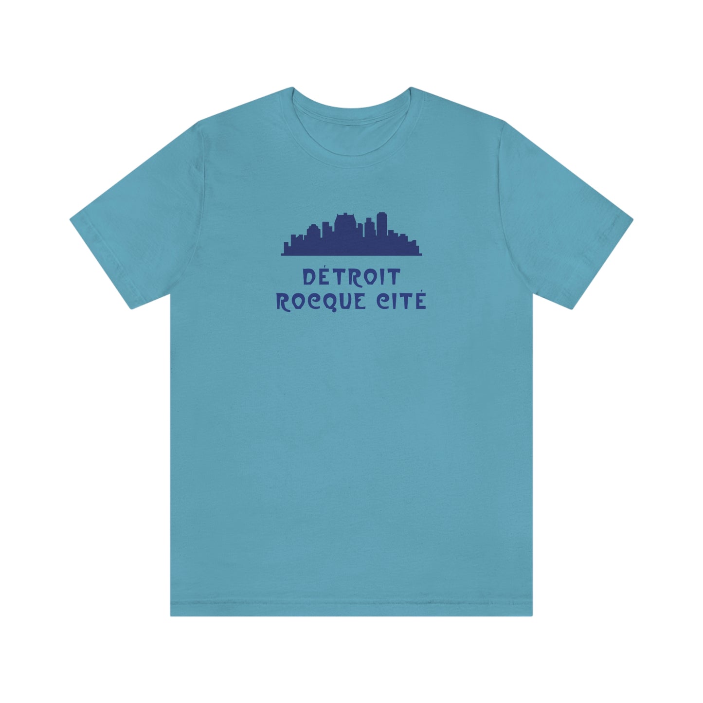 'Détroit Rocque Cité' with Skyline T-Shirt | Unisex Standard Fit