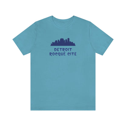 'Détroit Rocque Cité' with Skyline T-Shirt | Unisex Standard Fit