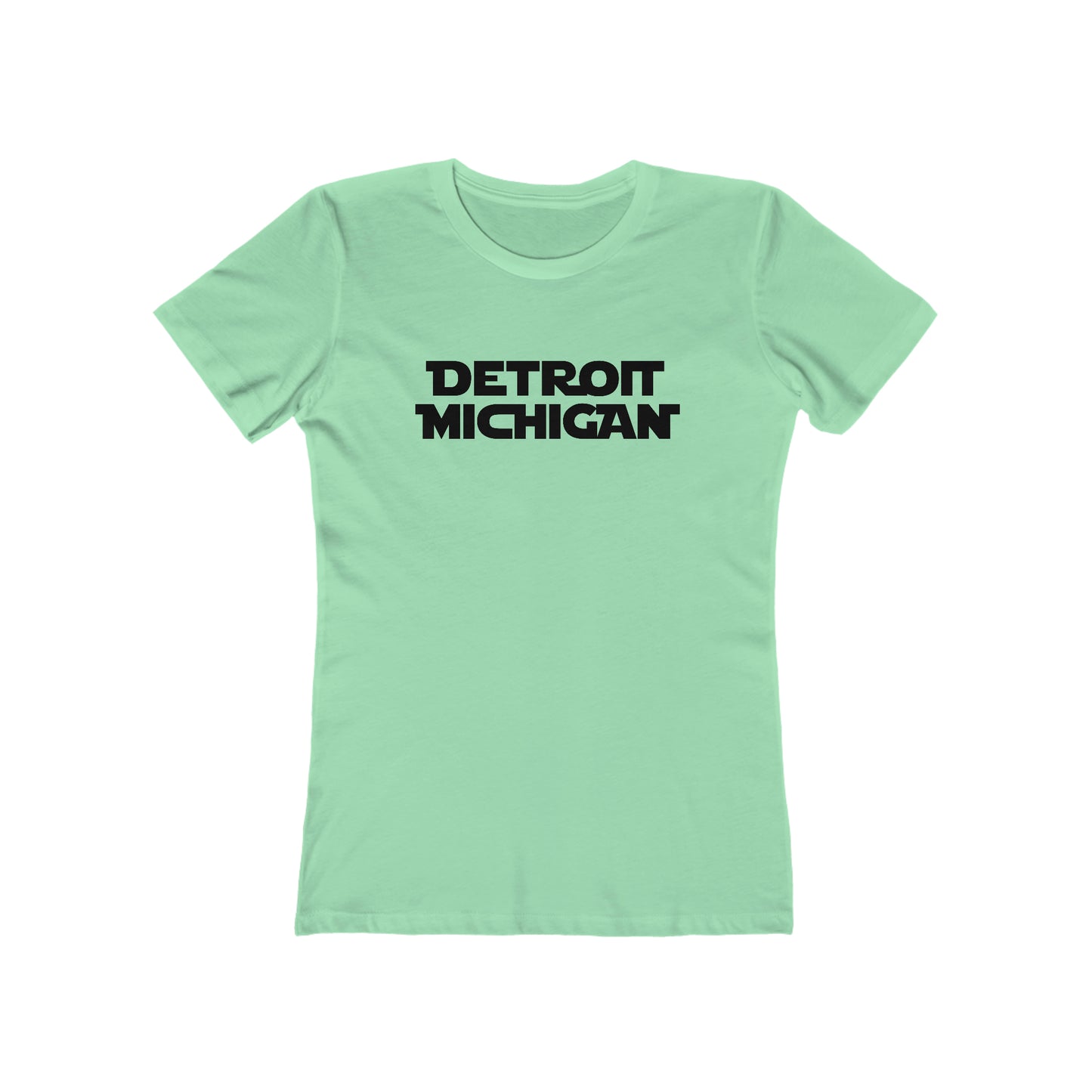 'Detroit Michigan'T-Shirt (1970s Epic Sci-Fi Parody) | Women's Boyfriend Cut