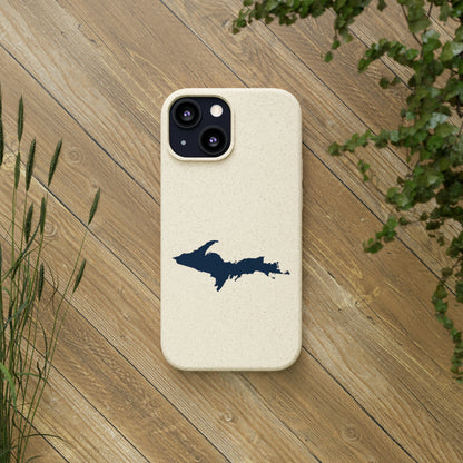 Michigan Upper Peninsula Biodegradable Phone Cases (w/ Navy UP Outline) | Apple iPhone