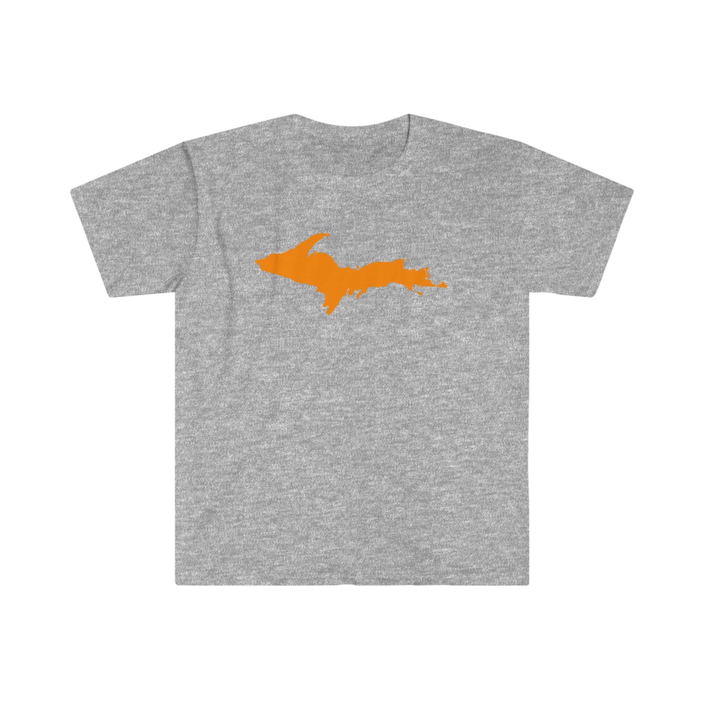 Michigan Upper Peninsula T-Shirt (w/ Orange UP Outline) | Unisex Budget