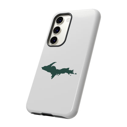 Michigan Upper Peninsula Tough Phone Case (Birch Bark White w/ Green UP Outline) | Samsung & Pixel Android