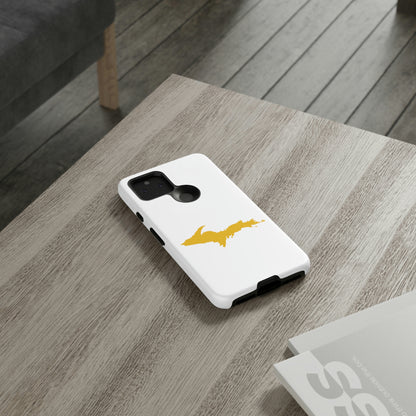 Michigan Upper Peninsula Tough Phone Case (w/ Gold UP Outline) | Samsung & Pixel Android