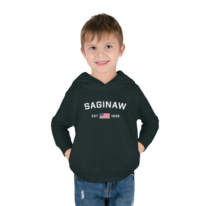 'Saginaw EST 1835 ' Hoodie (w/USA Flag Outline) | Unisex Toddler