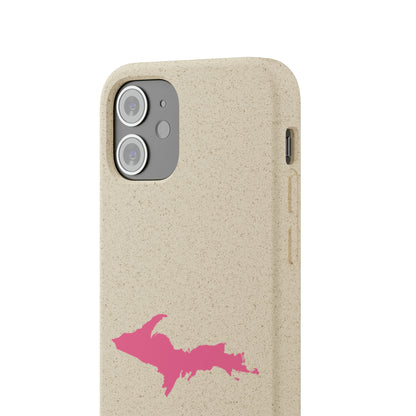 Michigan Upper Peninsula Biodegradable Phone Cases (w/ Pink UP Outline) | Apple iPhone