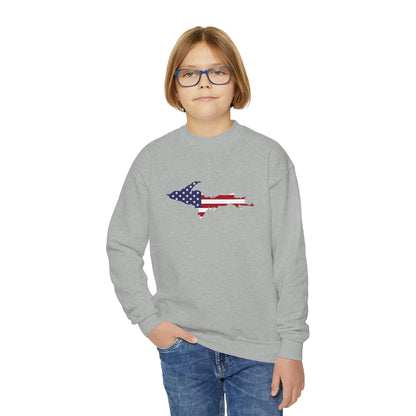 Michigan Upper Peninsula Youth Sweatshirt (w/ UP USA Flag Outline)