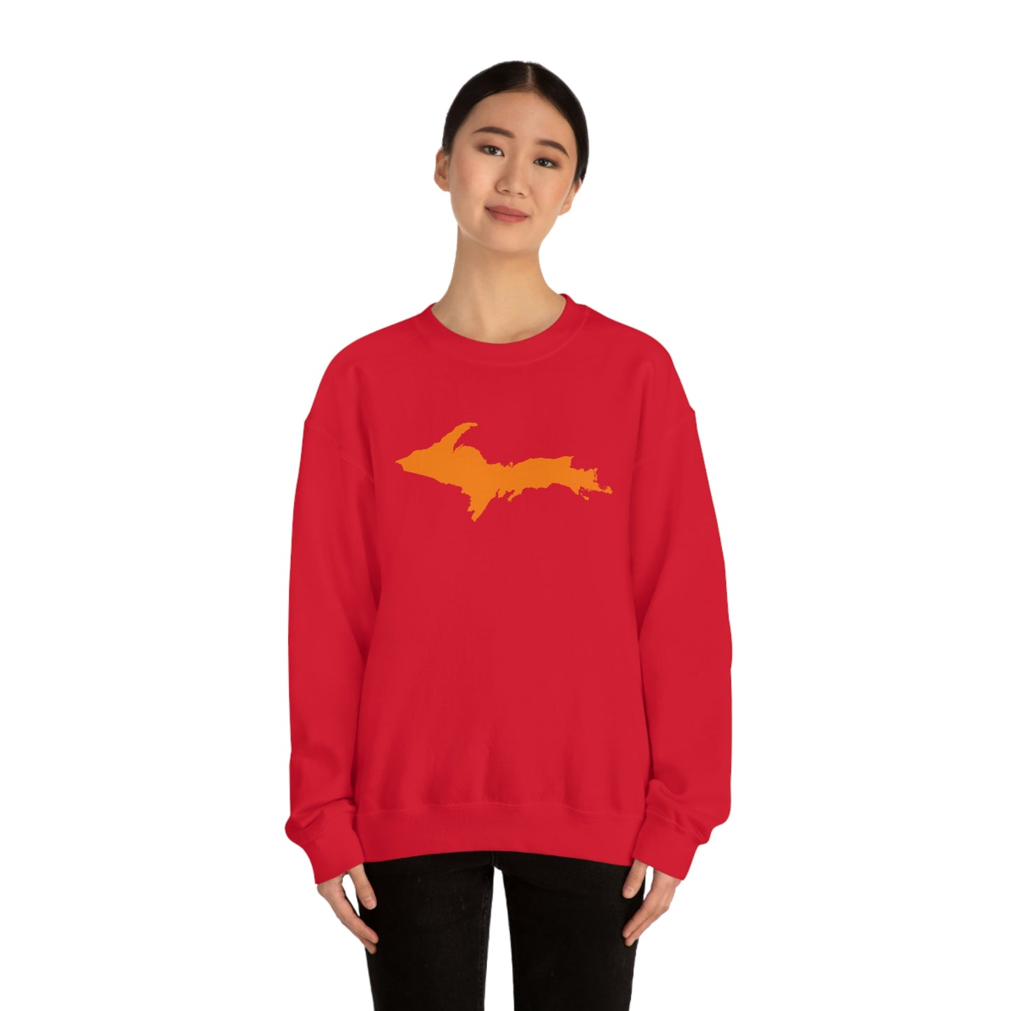 Michigan Upper Peninsula Sweatshirt (w/ Orange UP Outline) | Unisex Standard