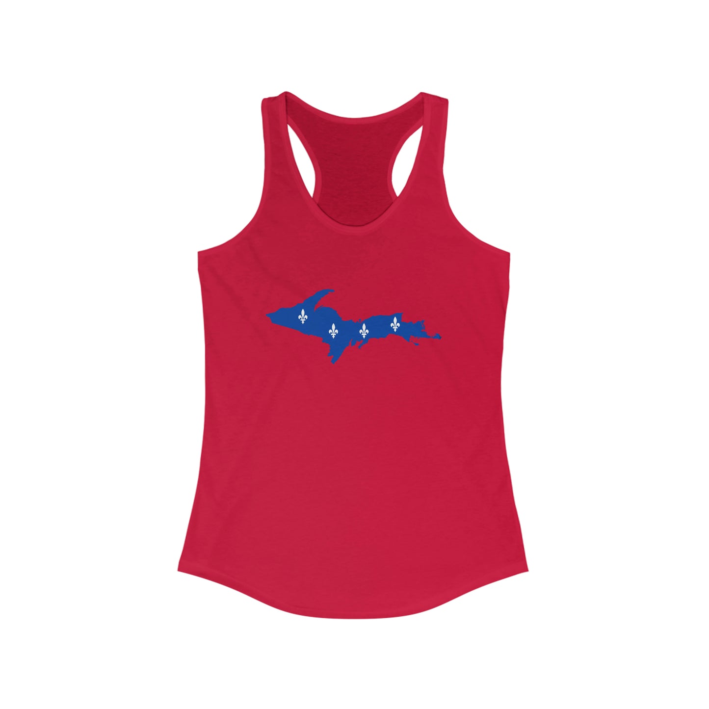 Michigan Upper Peninsula Tank Top (w/ UP Quebec Flag Outline) | Women's Racerback