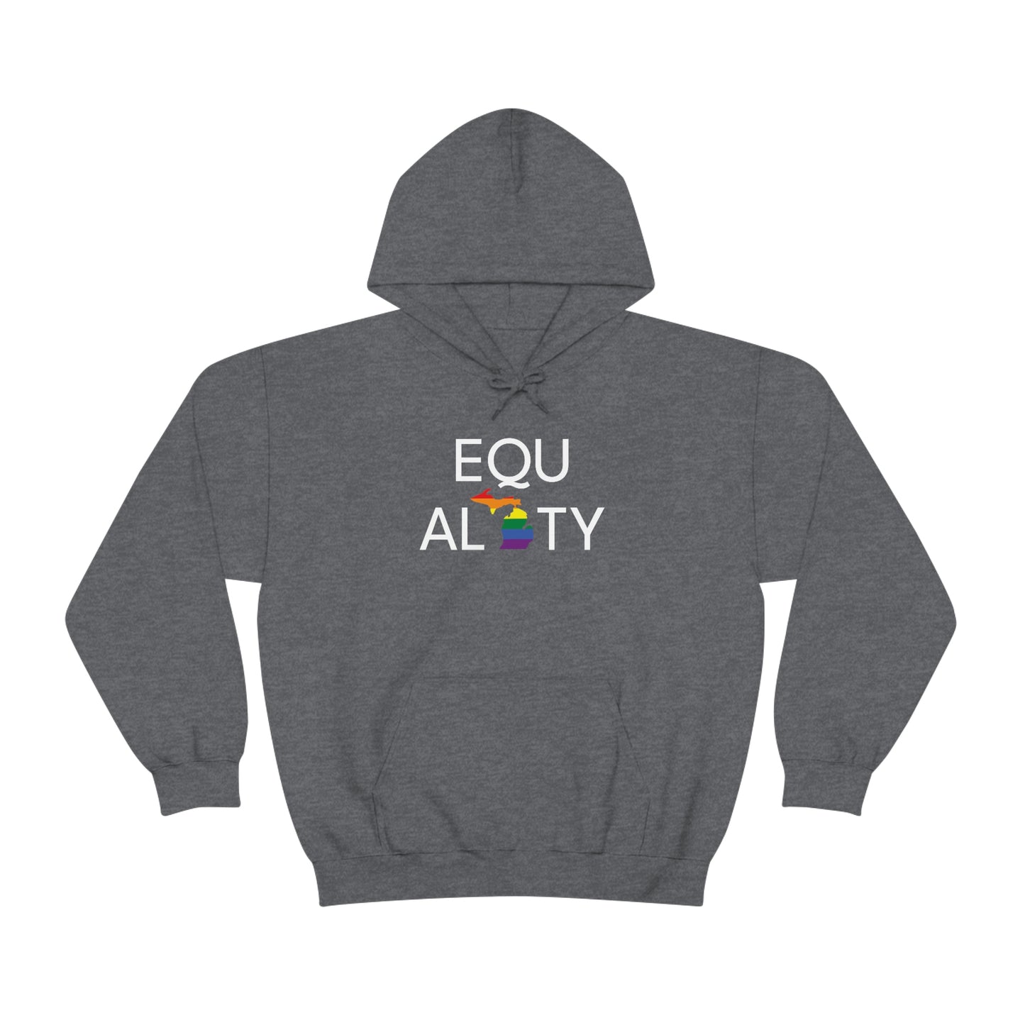 Michigan 'Equality' Hoodie (w/ LGBTQ Pride Colors) | Unisex Standard