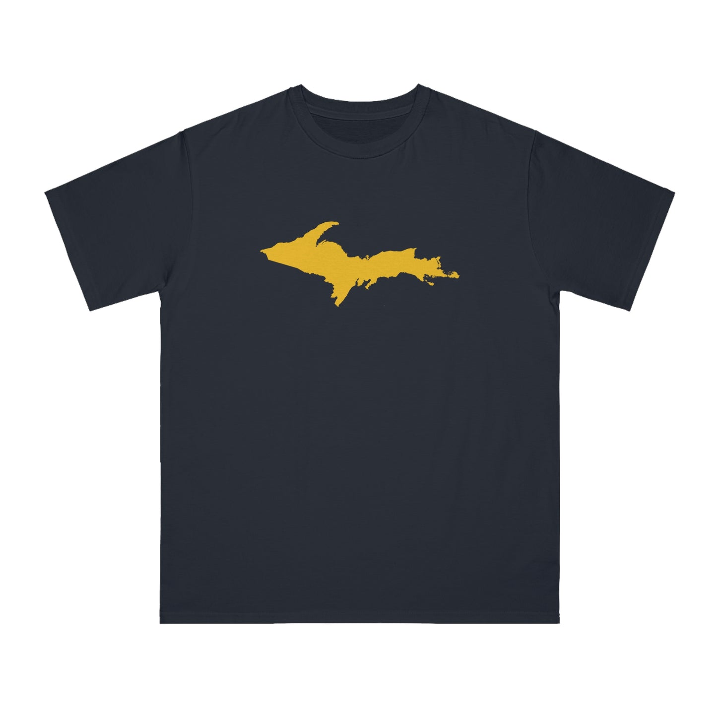 Michigan Upper Peninsula T-Shirt (w/ Gold UP Outline) | Organic Unisex