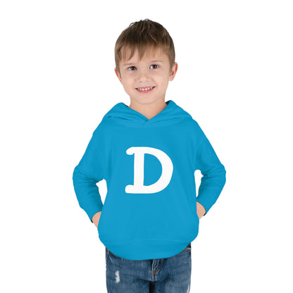 Detroit 'Old French D' Hoodie (White/Navy Full Body Outline) | Unisex Toddler