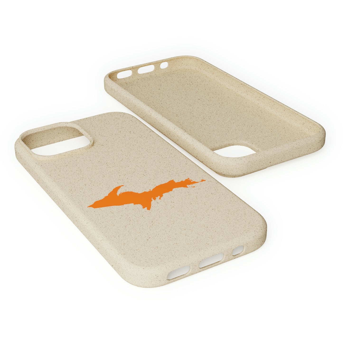 Michigan Upper Peninsula Biodegradable Phone Cases (w/ Orange UP Outline) | Apple iPhone