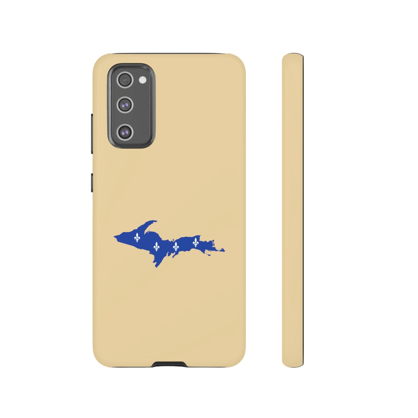 Michigan Upper Peninsula Tough Phone Case (Maple Color w/ UP Quebec Flag Outline) | Samsung & Pixel Android