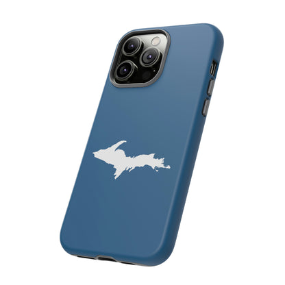 Michigan Upper Peninsula Tough Phone Case (Blueberry w/ UP Outline) | Apple iPhone