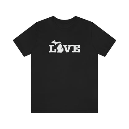 Michigan 'Love' T-Shirt (Typewriter Font) | Unisex Standard Fit