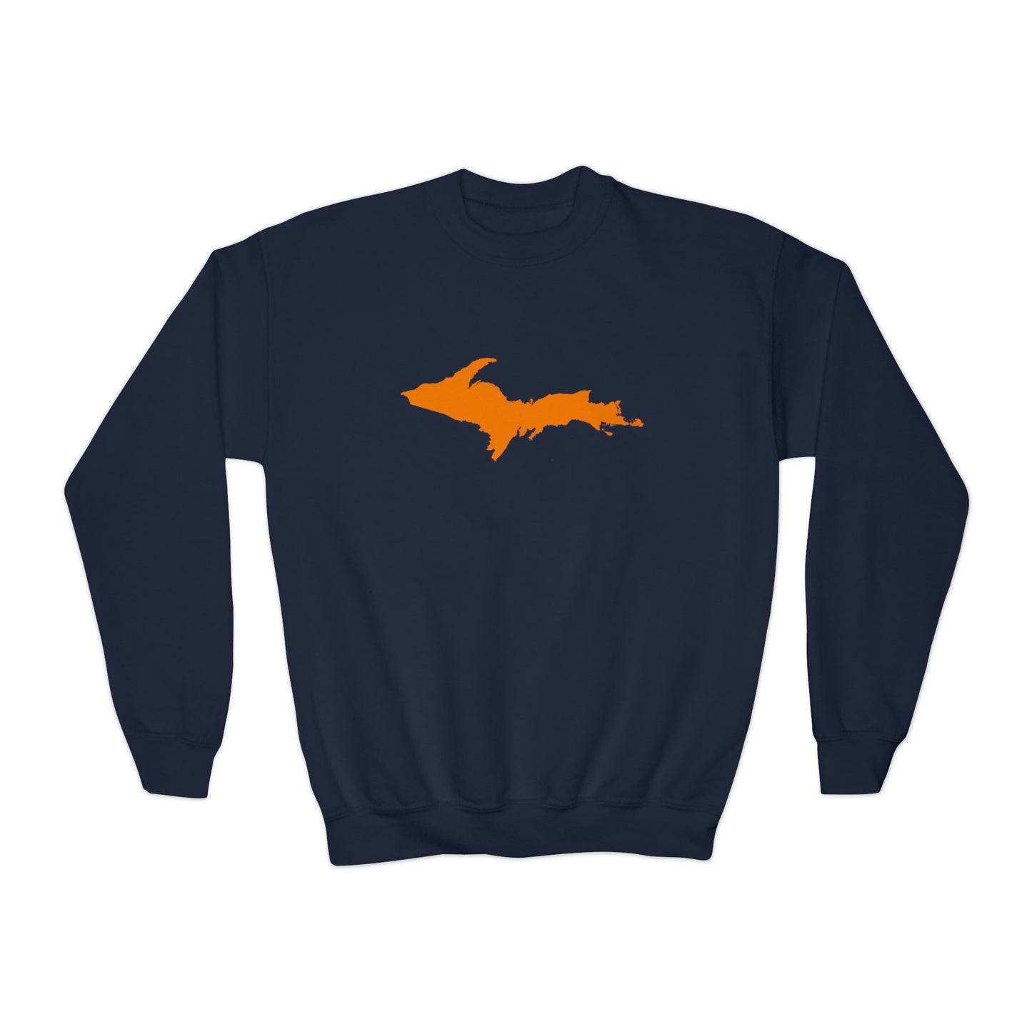 Michigan Upper Peninsula Youth Sweatshirt (w/ Orange UP Outline)