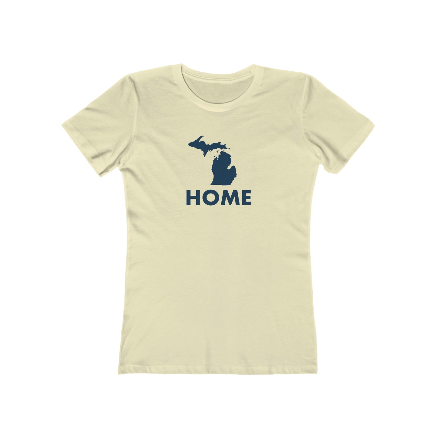 Michigan 'Home' T-Shirt (Geometric Sans Font) | Women's Boyfriend Cut