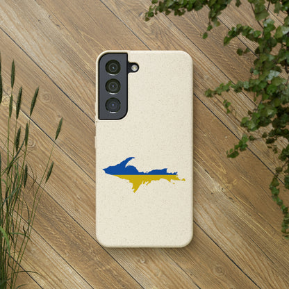 Michigan Upper Peninsula Biodegradable Phone Cases (w/ UP Ukraine Flag Outline) | Samsung Android